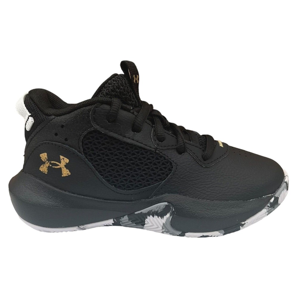 Under Armour Lockdown Little Boy's Leather Basketball Shoe Size 11 Black Lace Up - Picture 2 of 11